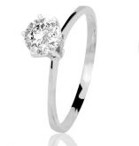 Anel de Noivado 18k Adamas Blanc