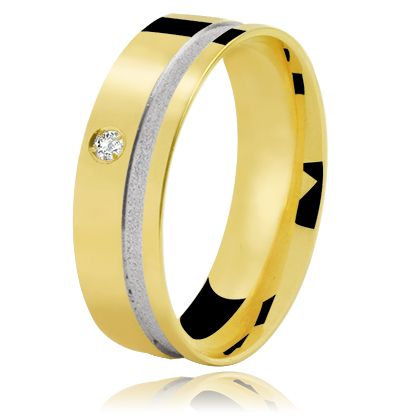 Aliança 18k Wollner Diamond