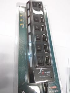 Hub USB  com 7 portas, com chaves - 0010
