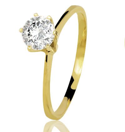 Anel de Noivado 18k Adamas